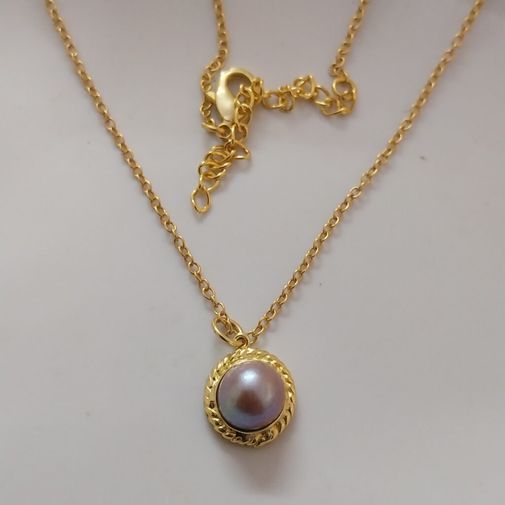 BRASS PEARL NECKLACE BRJN-1007