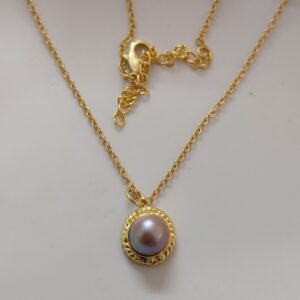 BRASS PEARL NECKLACE BRJN-1007